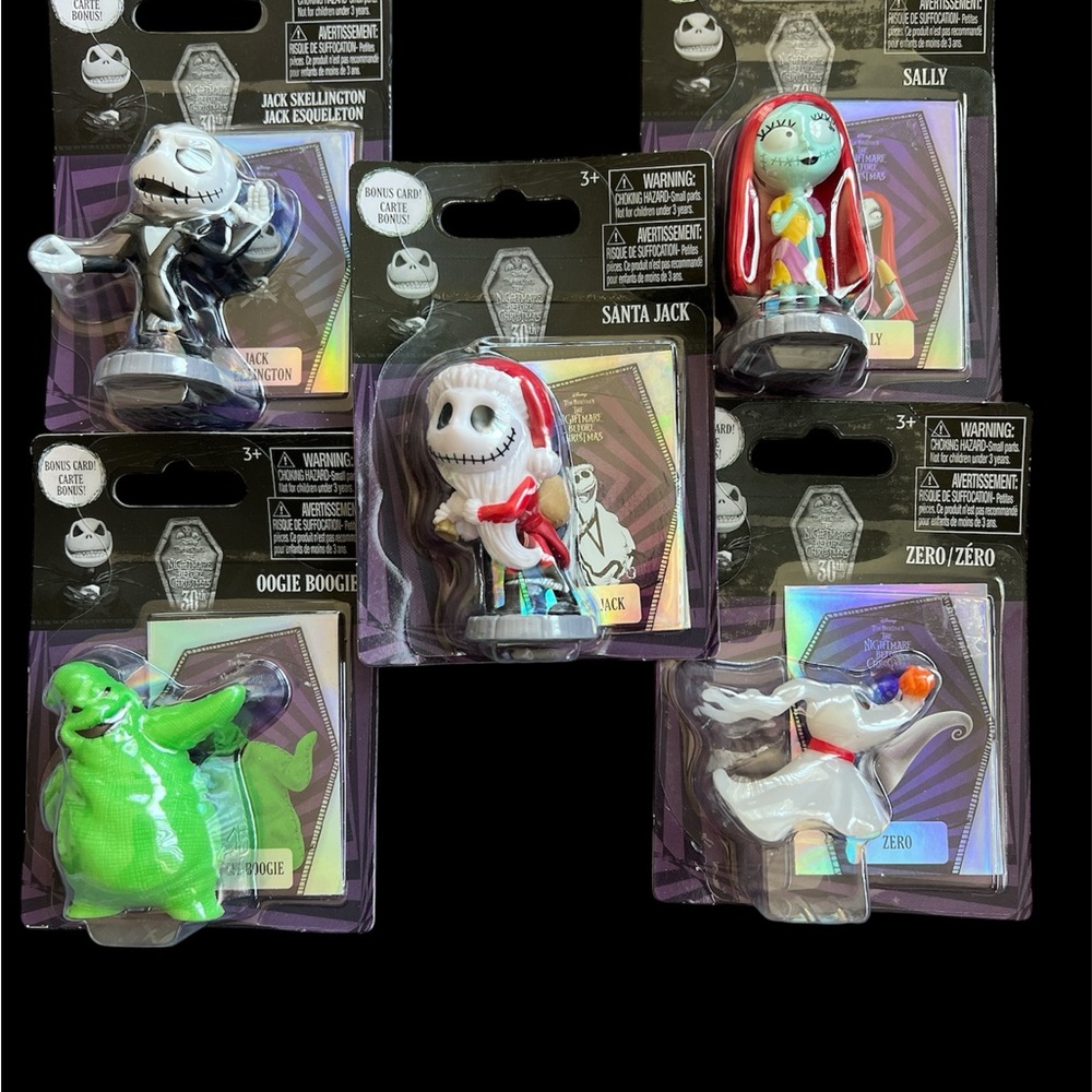 Disney Nightmare Before Christmas Holiday Figurines - Black, Red, Green, White